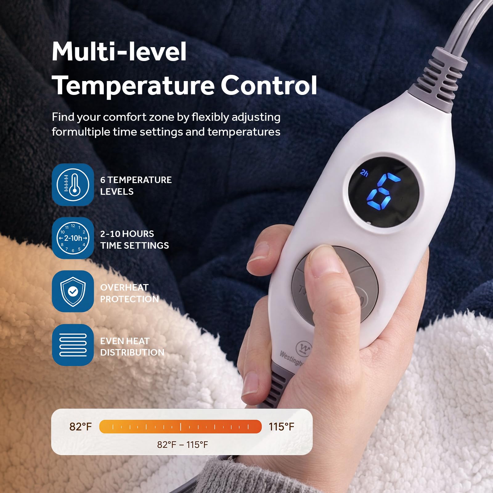 Westinghouse texture flanelle douce pour confort et toucher agréable