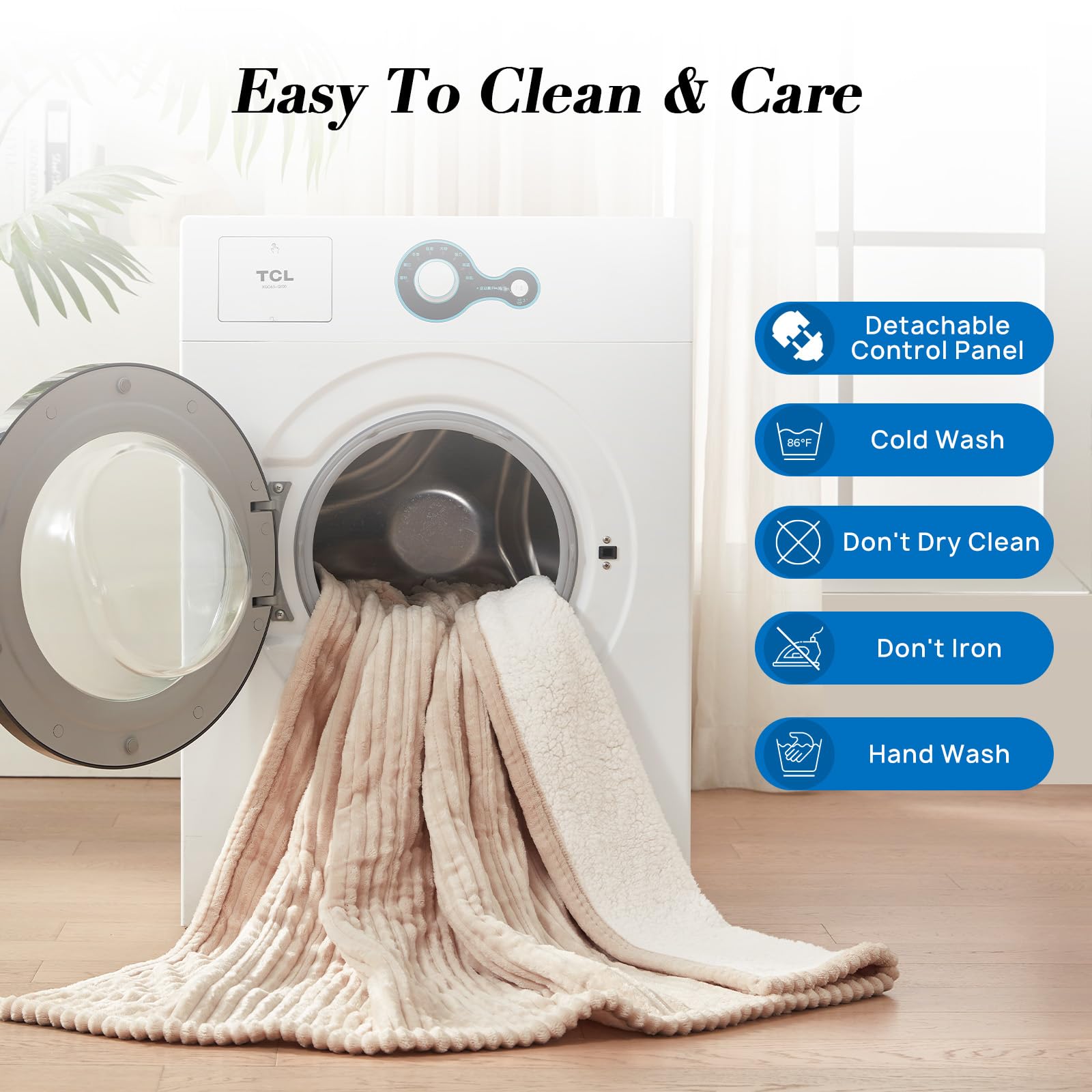 Westinghouse personne lisant sur le lit avec couverture montrant ambiance cosy et détente