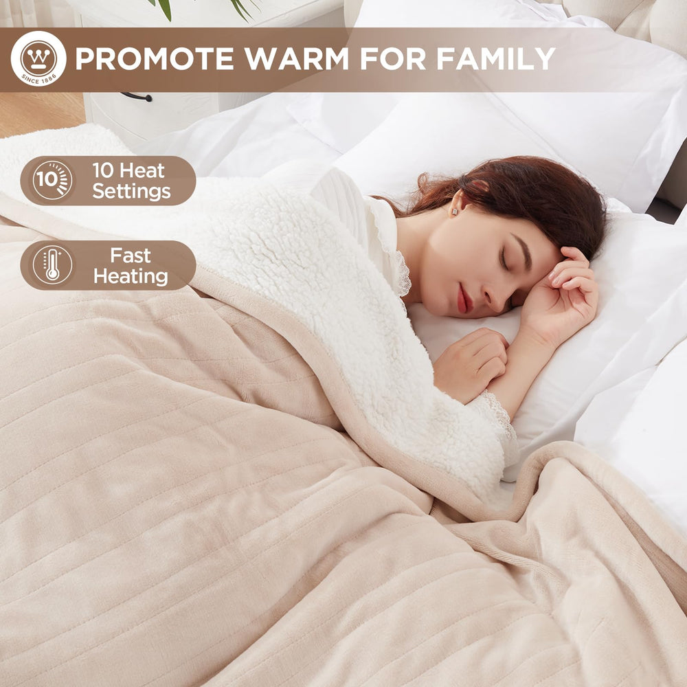 Gros plan sherpa Westinghouse 200GSM, isolation cosy et sensation cocon