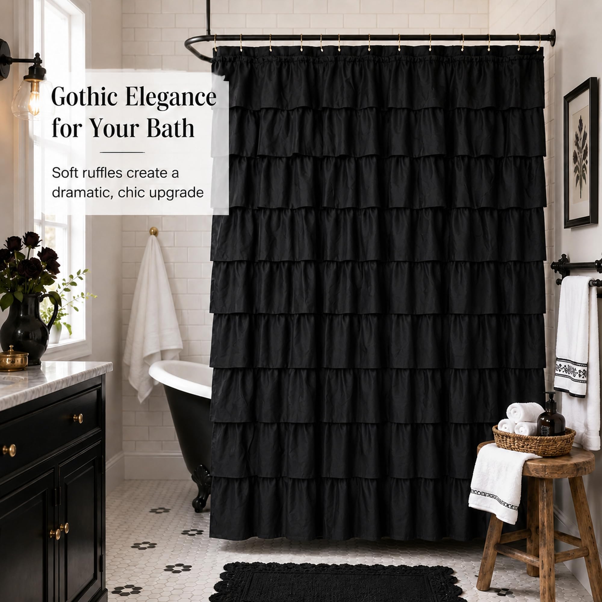WestWeir gros plan sur les volants en cascade offrant texture luxueuse