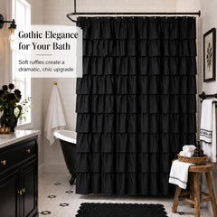 WestWeir gros plan sur les volants en cascade offrant texture luxueuse