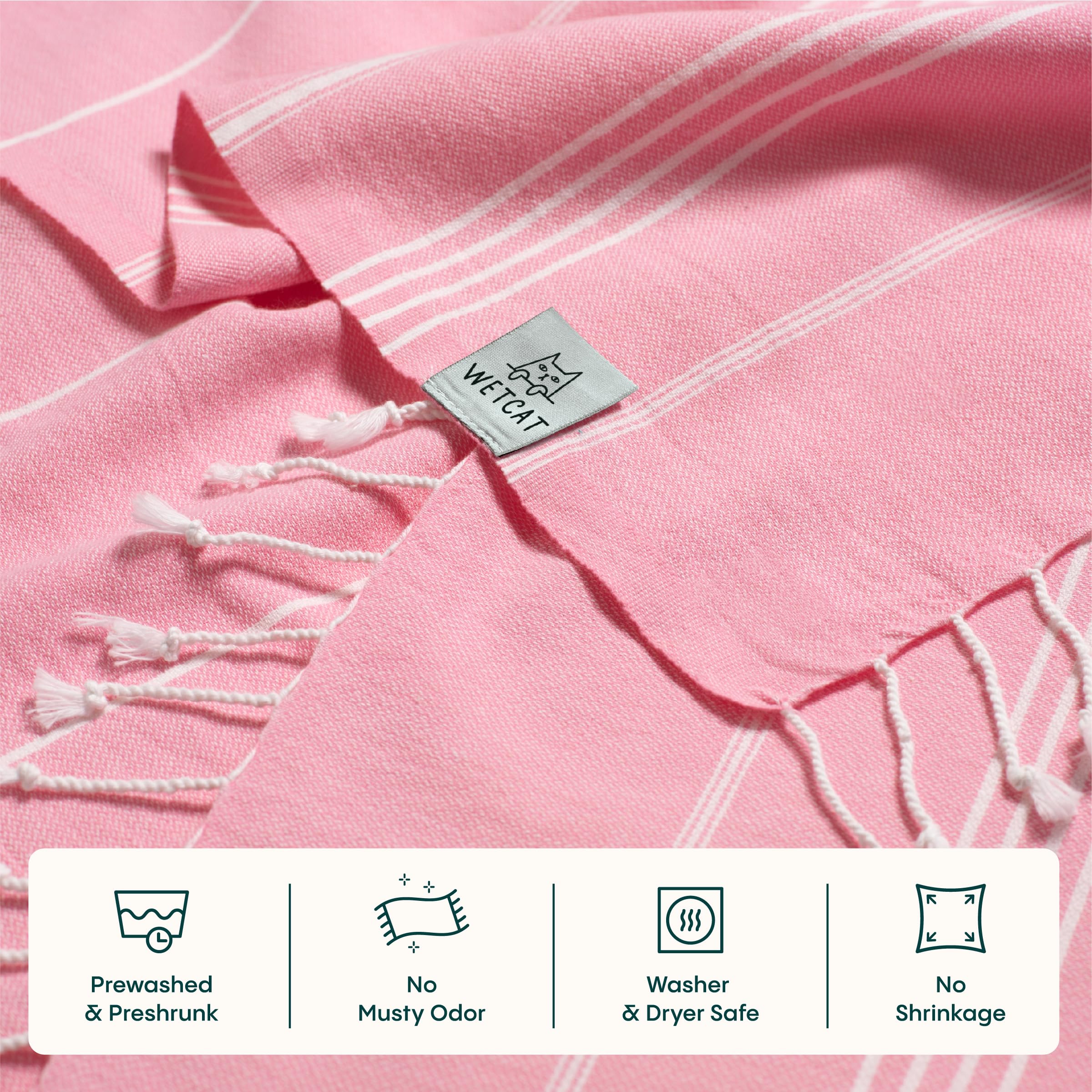 WETCAT détail des franges et coutures montrant finition soignée et durable