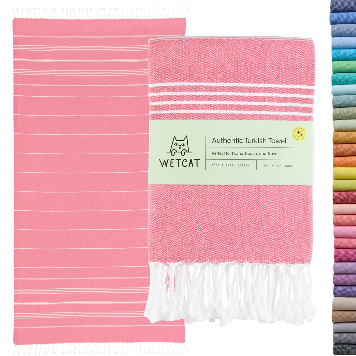 WETCAT serviette face pliée montrant compacité et confort