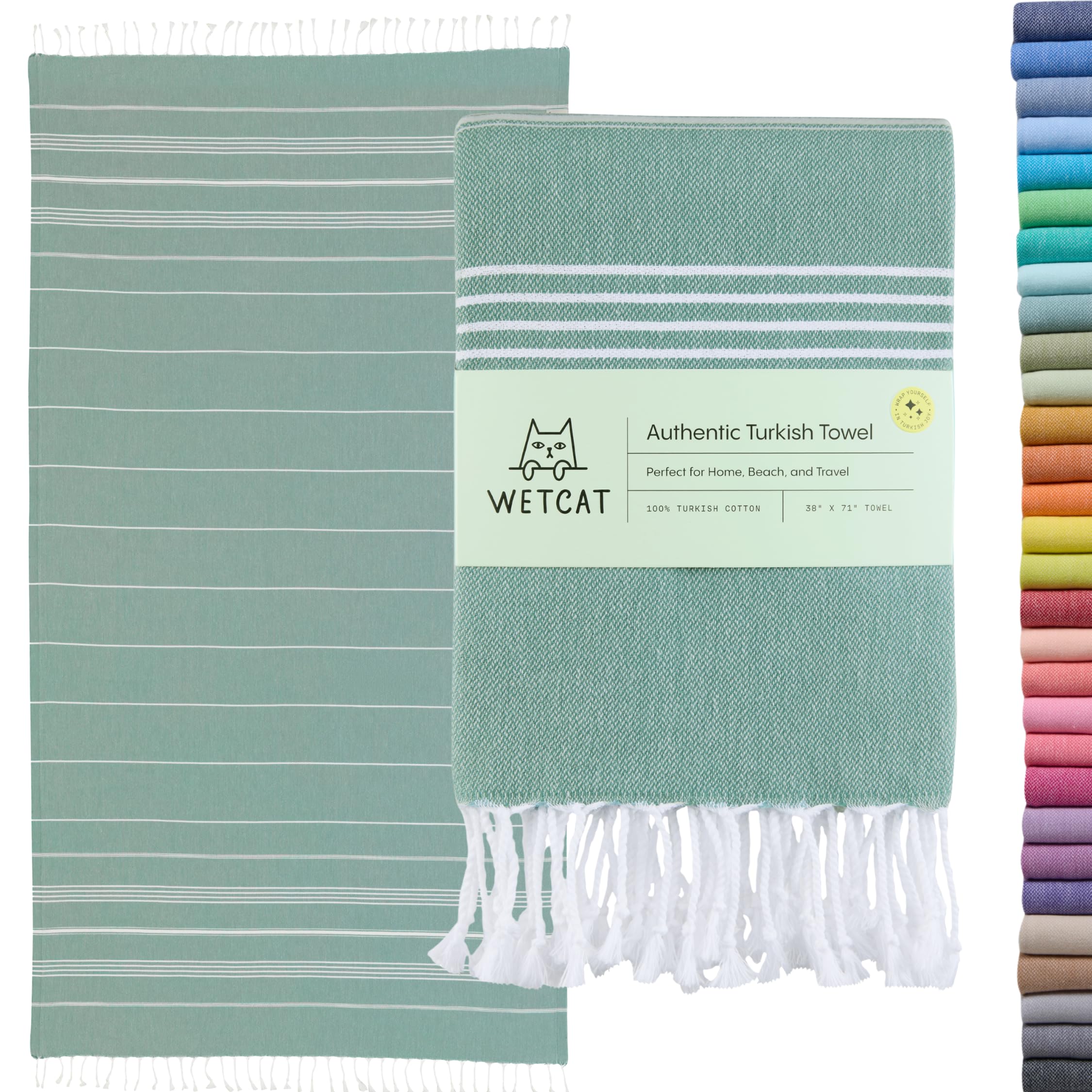 WETCAT serviette vue entière teal, grand confort et couvrance