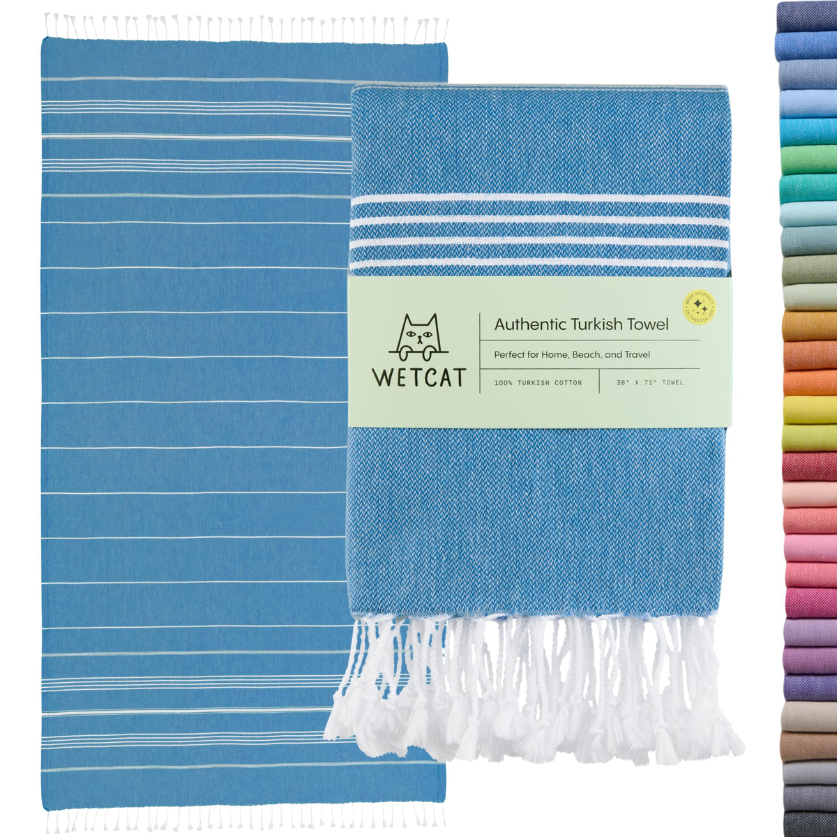 WETCAT serviette face ouverte montrant grande surface et confort