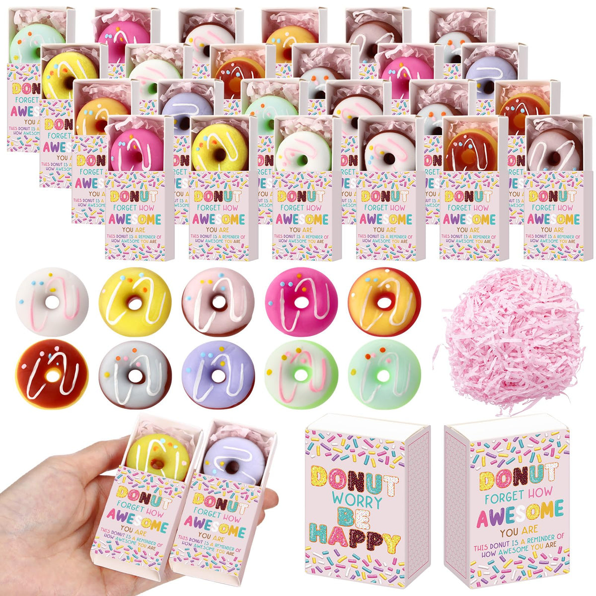 Wettarn donut packaging avant montrant boîte-cadeau prête à offrir