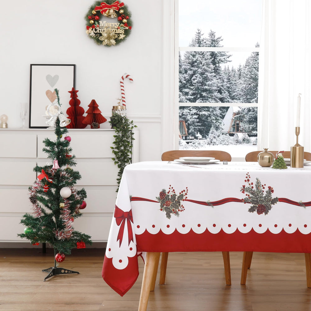 Wewoch vue avant de la nappe sur table, apporte élégance festive