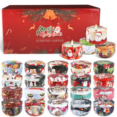 Wfmolcand pack complet de 24 bougies de Noël, variation de parfums pour ambiance festive
