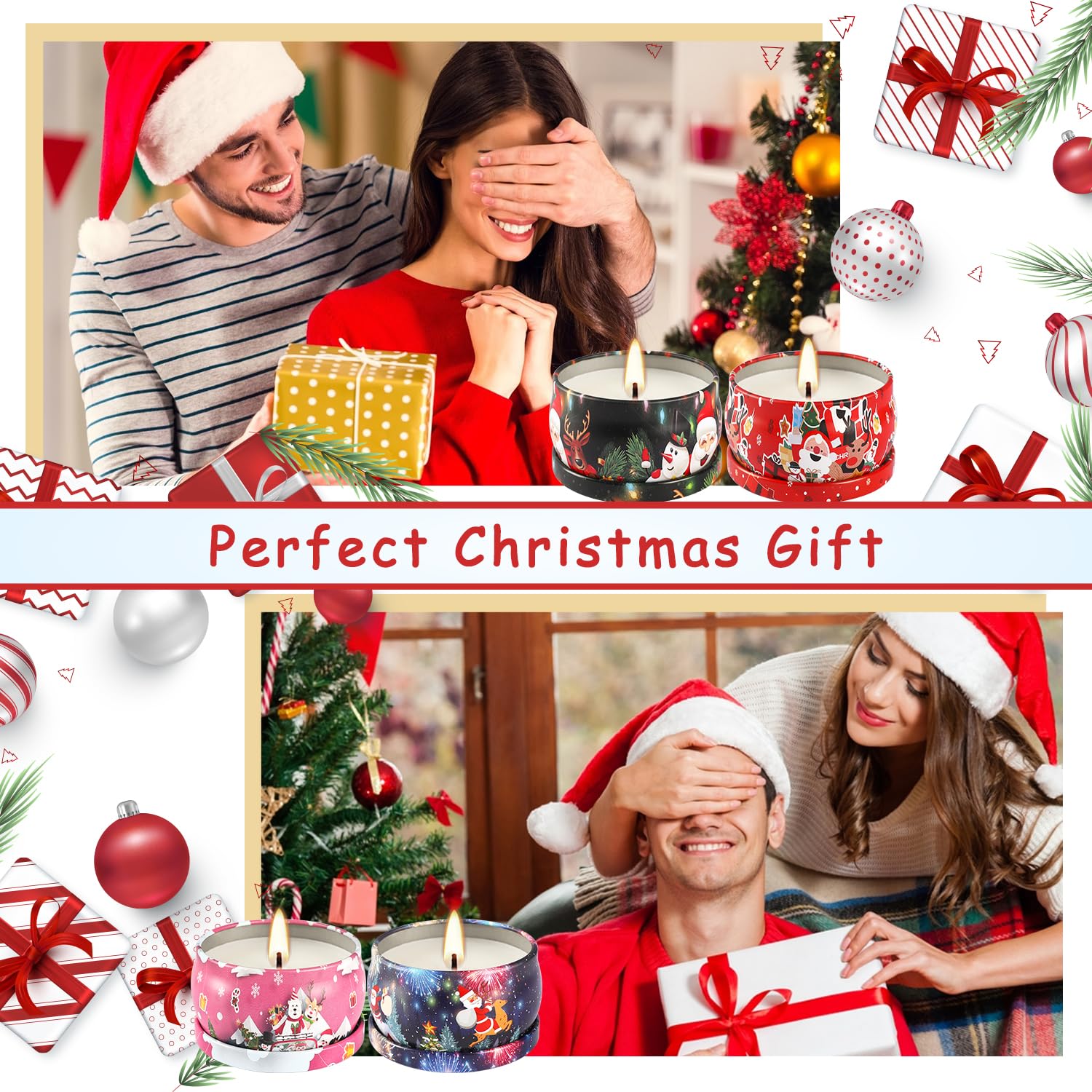 Wfmolcand coffret prêt à offrir, emballage cadeau élégant pour Noël