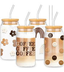 Whaline face avant du lot montrant 4 verres et couvercles, esthétique pratique