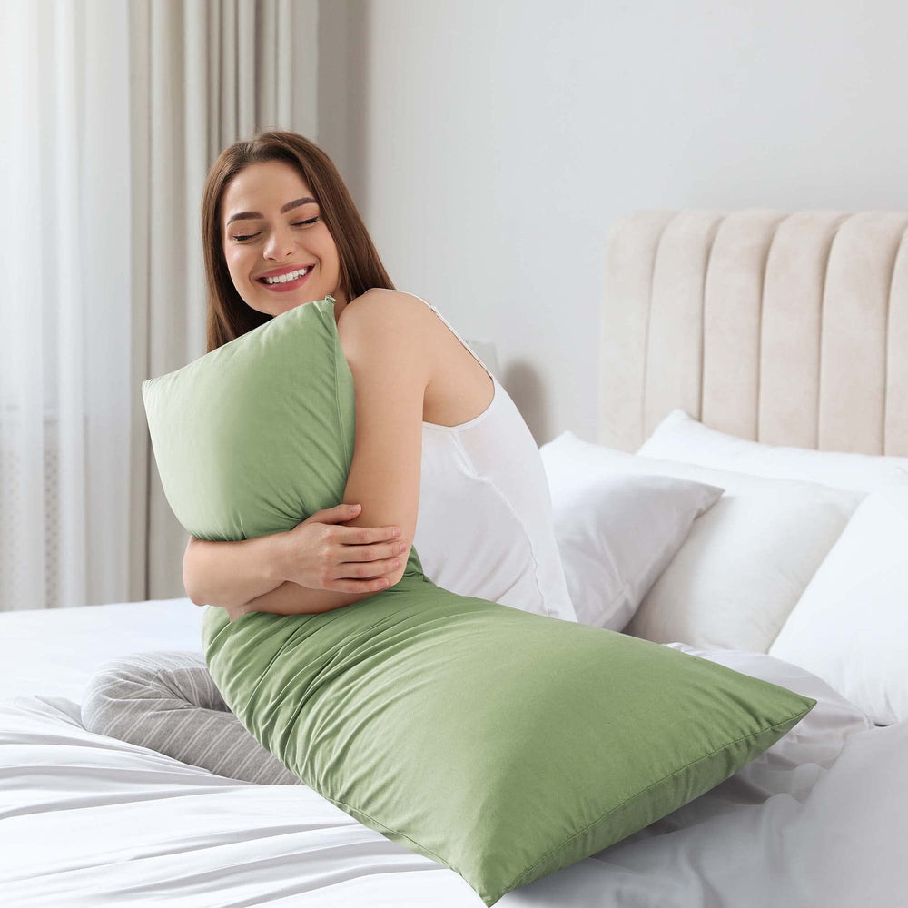 WhatsBedding comparaison taille avec personne montrant longueur utile