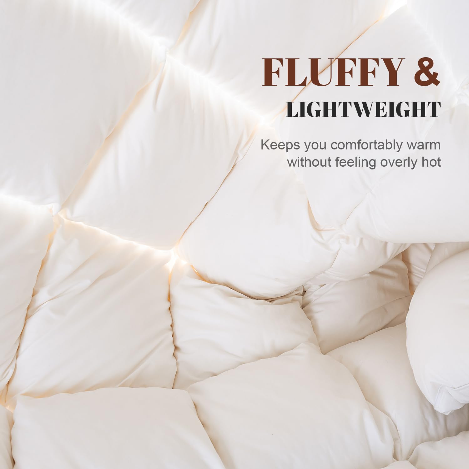 WhatsBedding couette installée sur lit style hôtel, confort visuel