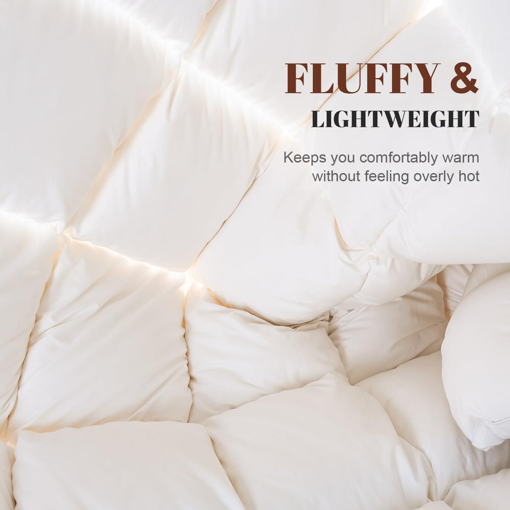 WhatsBedding couette installée sur lit style hôtel, confort visuel