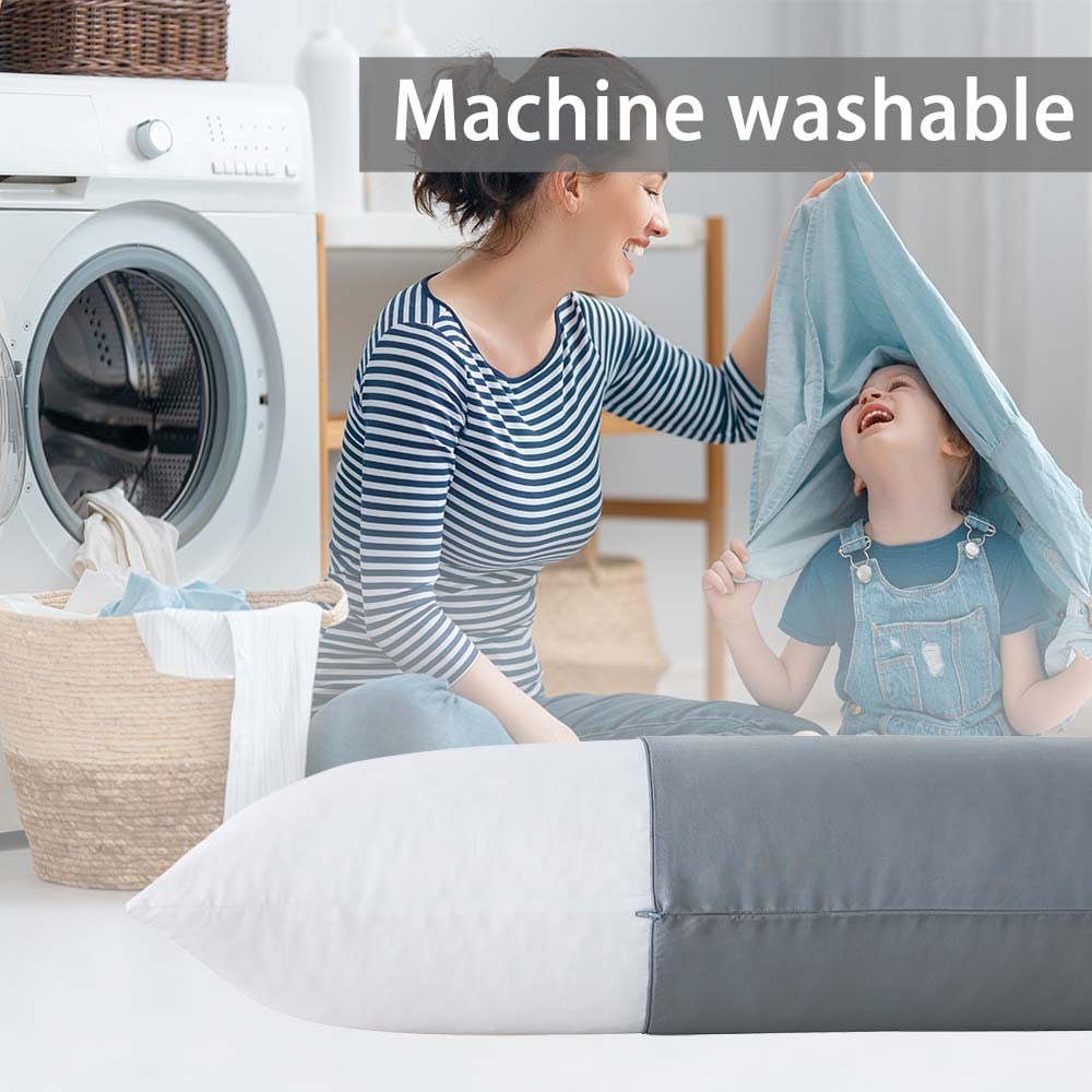 WhatsBedding étiquette matériau montrant composition et avantages hypoallergéniques