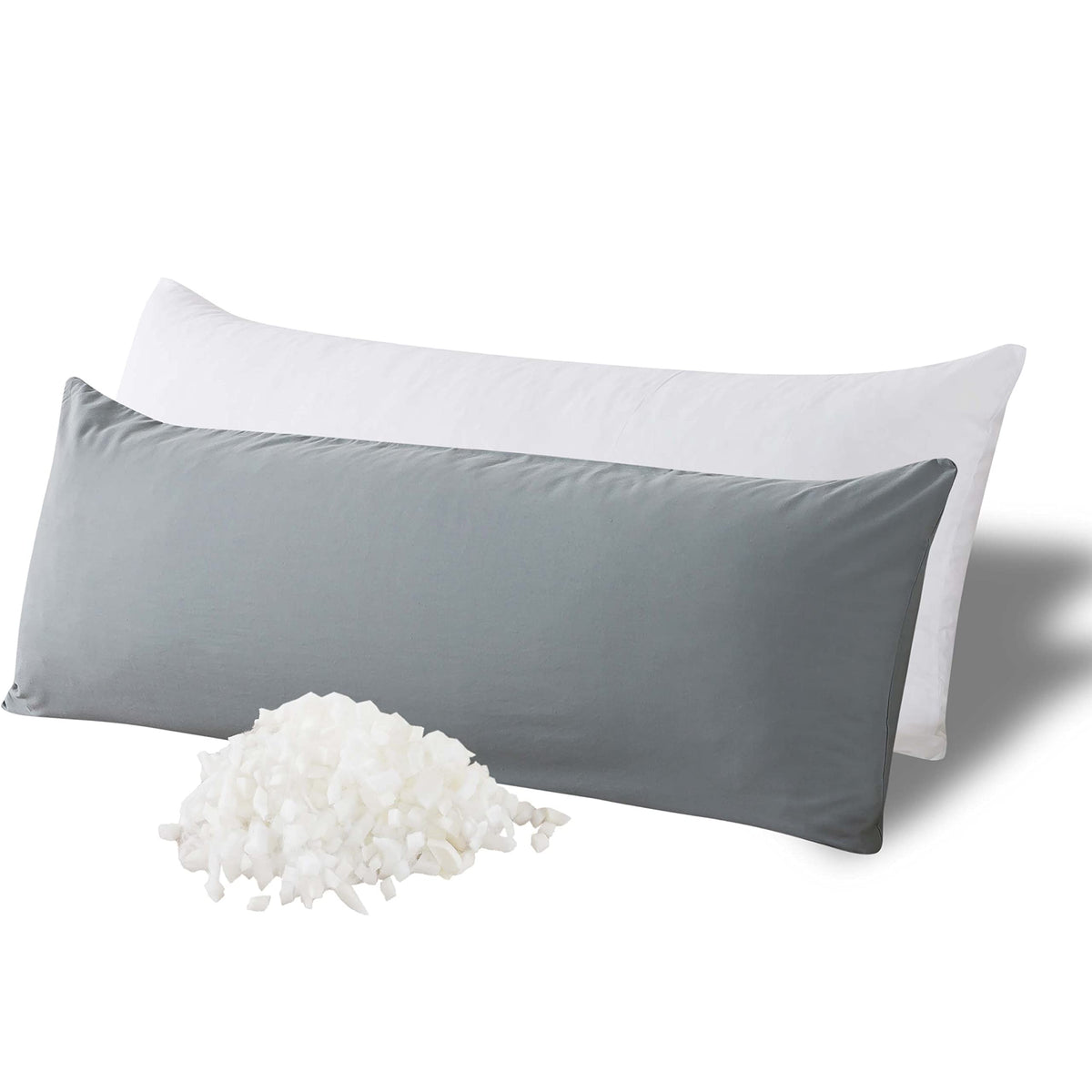 WhatsBedding oreiller corps face avant montrant forme longue et maintien