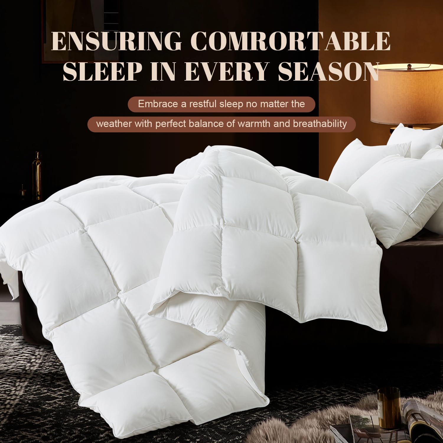 WhatsBedding gros plan tissu coton, respirant et douceur visible