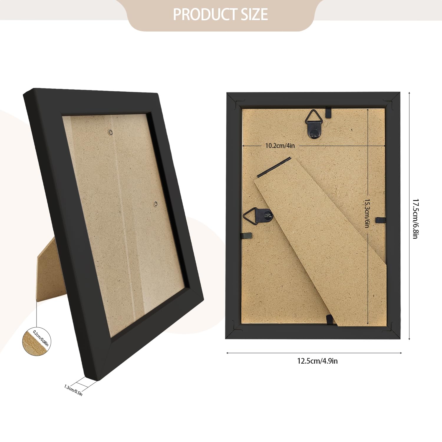 WHEATHUSK gros plan MDF noir montrant finition durable