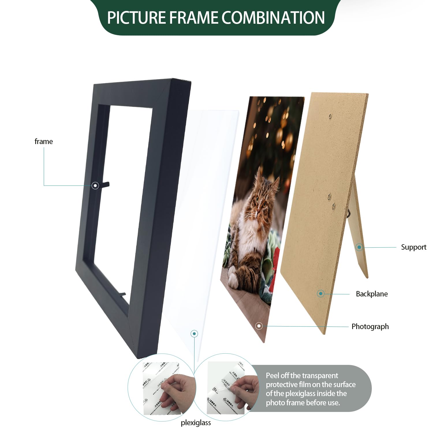 WHEATHUSK gros plan plexiglas après retrait du film montrant transparence claire