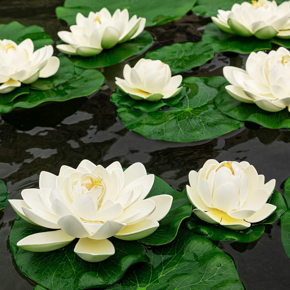 WhistenFla ensemble de 16 fleurs ivoire, solution esthétique réutilisable