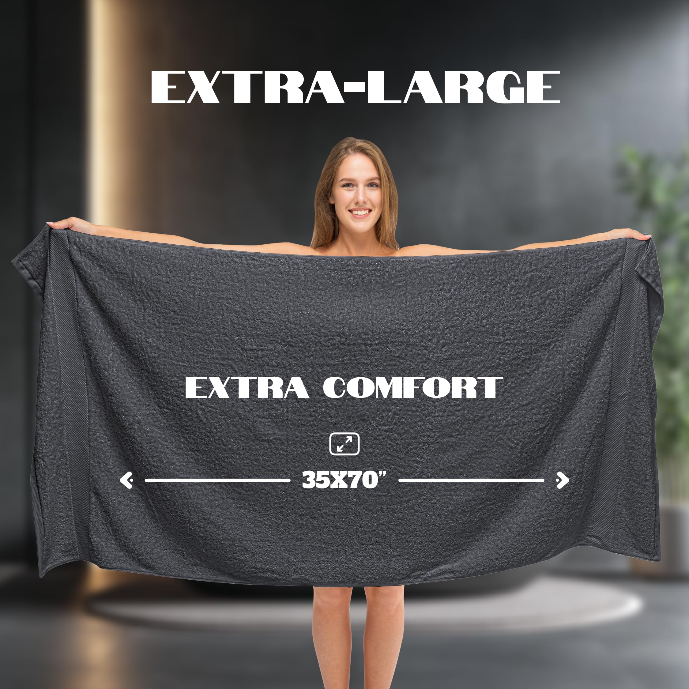 White Classic drap posé à côté d'une personne pour échelle, grand format