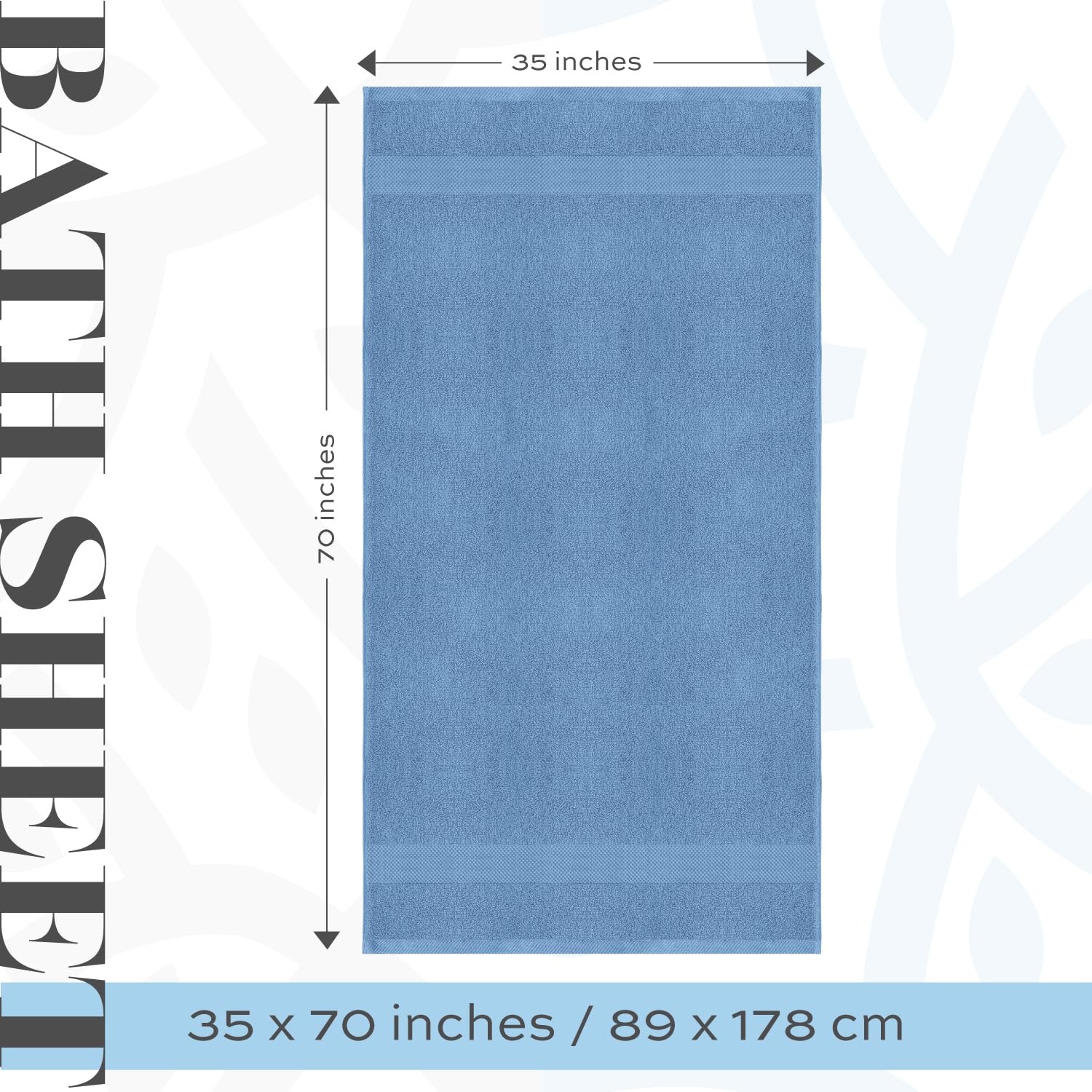 White Classic comparaison de taille 35x70 pour enroulement complet