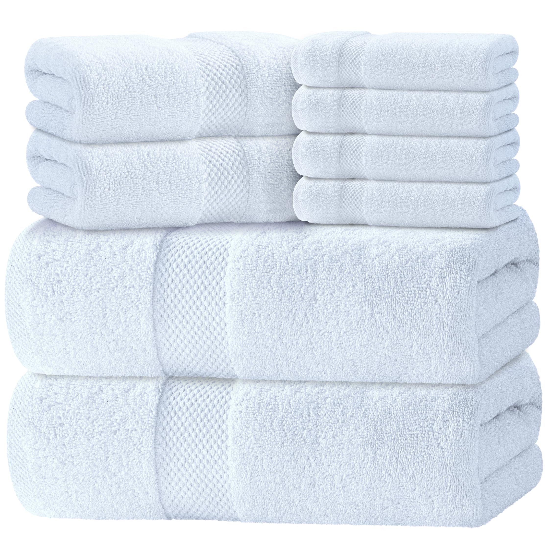 White Classic packaging avant montrant l’ensemble 8 pièces pour une présentation professionnelle