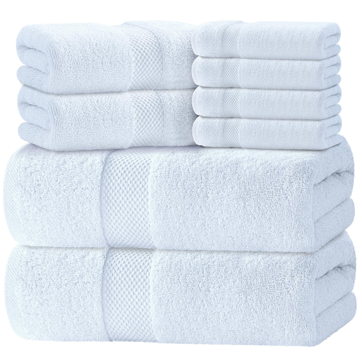 White Classic packaging avant montrant l’ensemble 8 pièces pour une présentation professionnelle