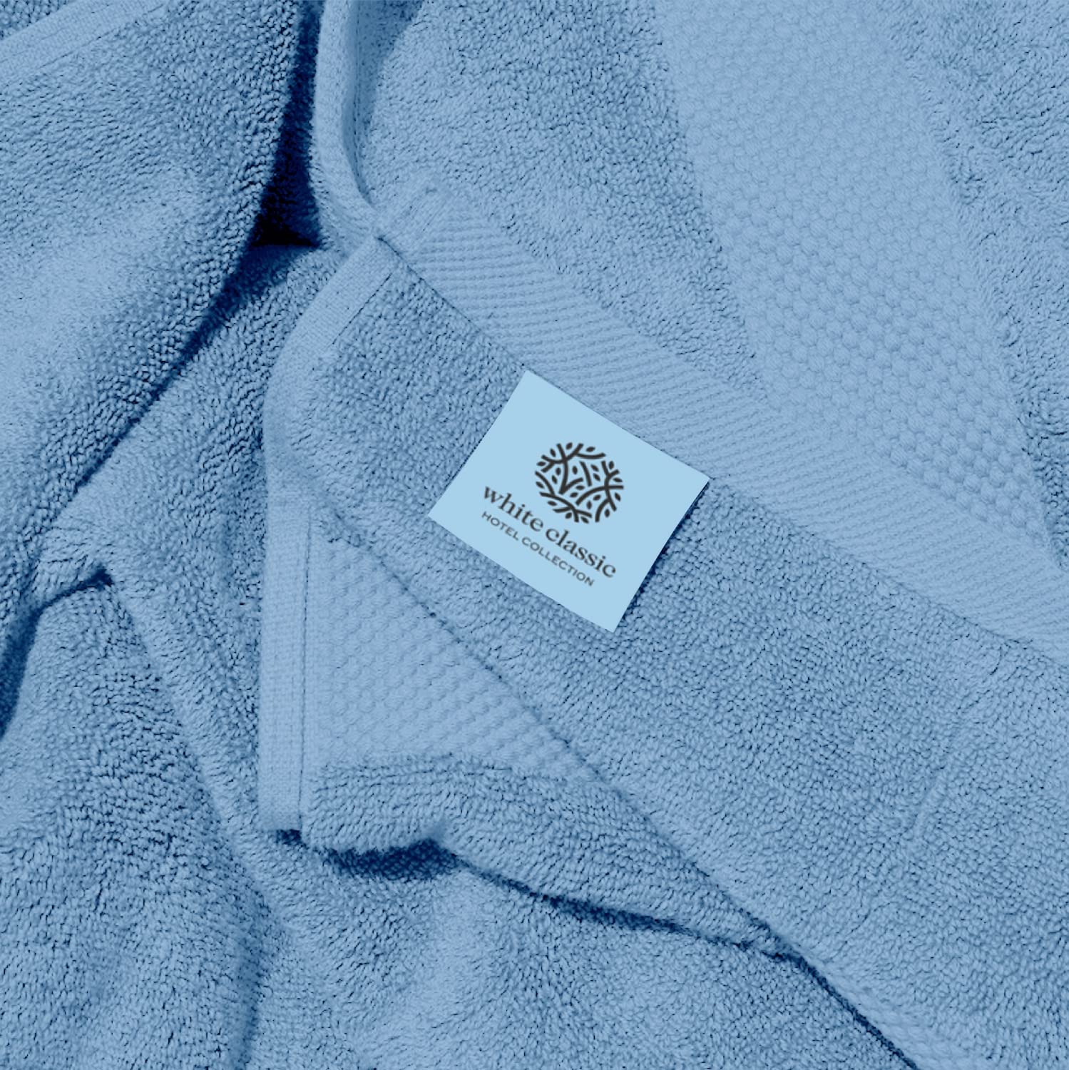 White Classic détail de l'ourlet avec double couture renforcée, robustesse