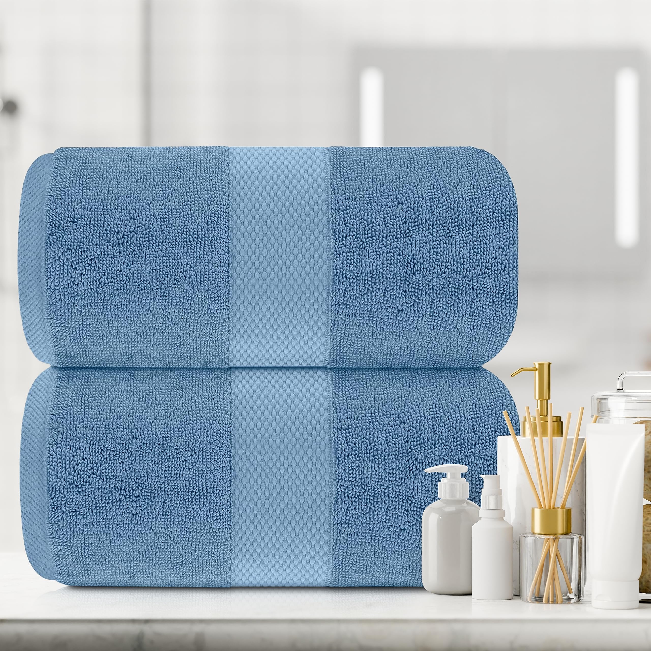 White Classic pile absorbante en gros plan montrant l'efficacité d'absorption