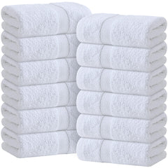 Serviette White Classic Wealuxe face avant propre et blanche pour apparence élégante
