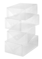 Whitmor boîte face avant transparente montrant protection et visibilité