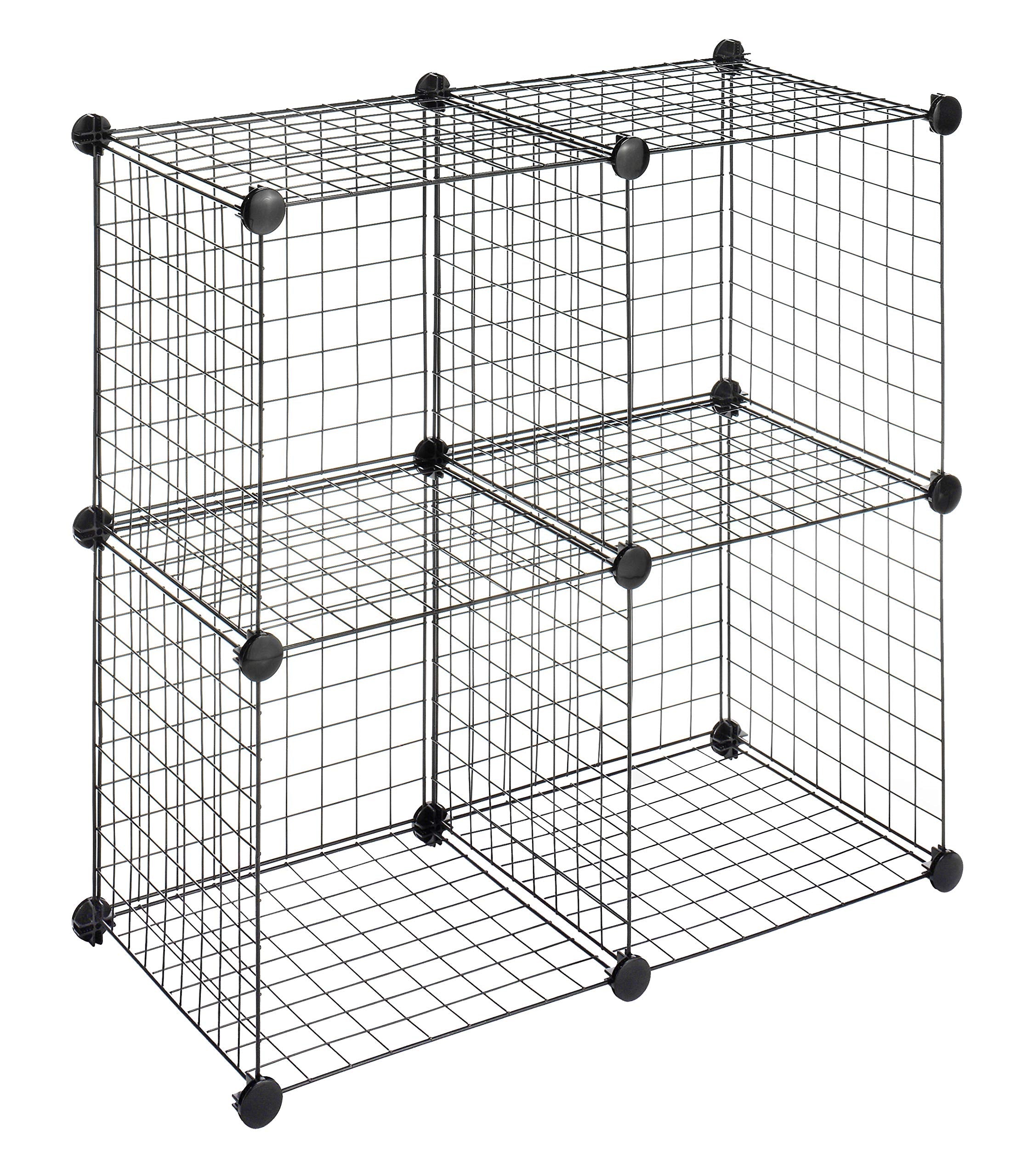Whitmor cube face avant emballé montrant rangement compact