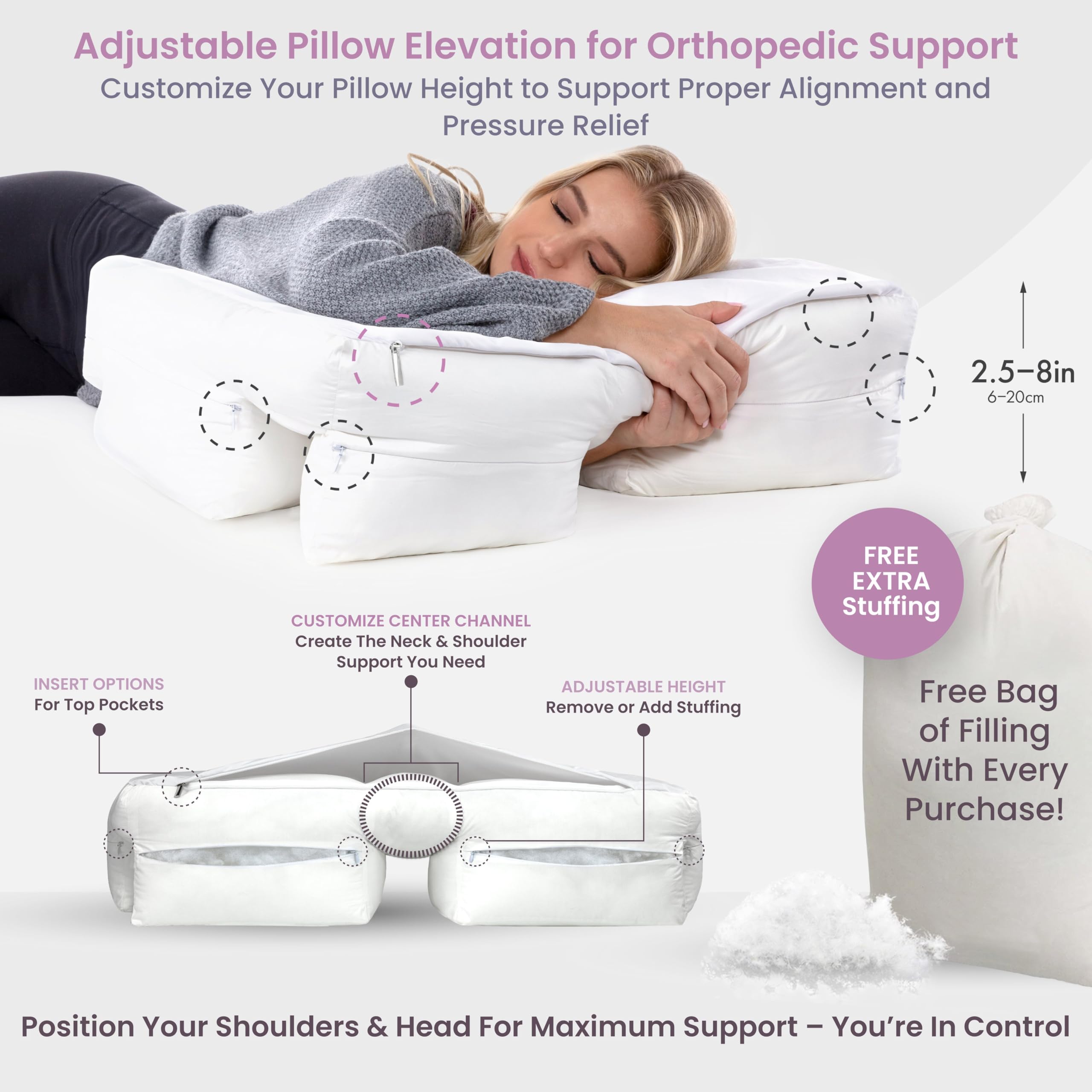 Wife Pillow comparaison d'échelle posée sur lit pour visualiser taille adulte
