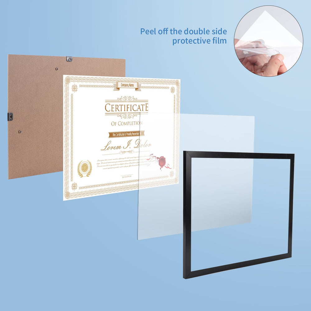 WIFTREY lot de 18 cadres 8,5x11 prêt à installer, solution économique pour expositions
