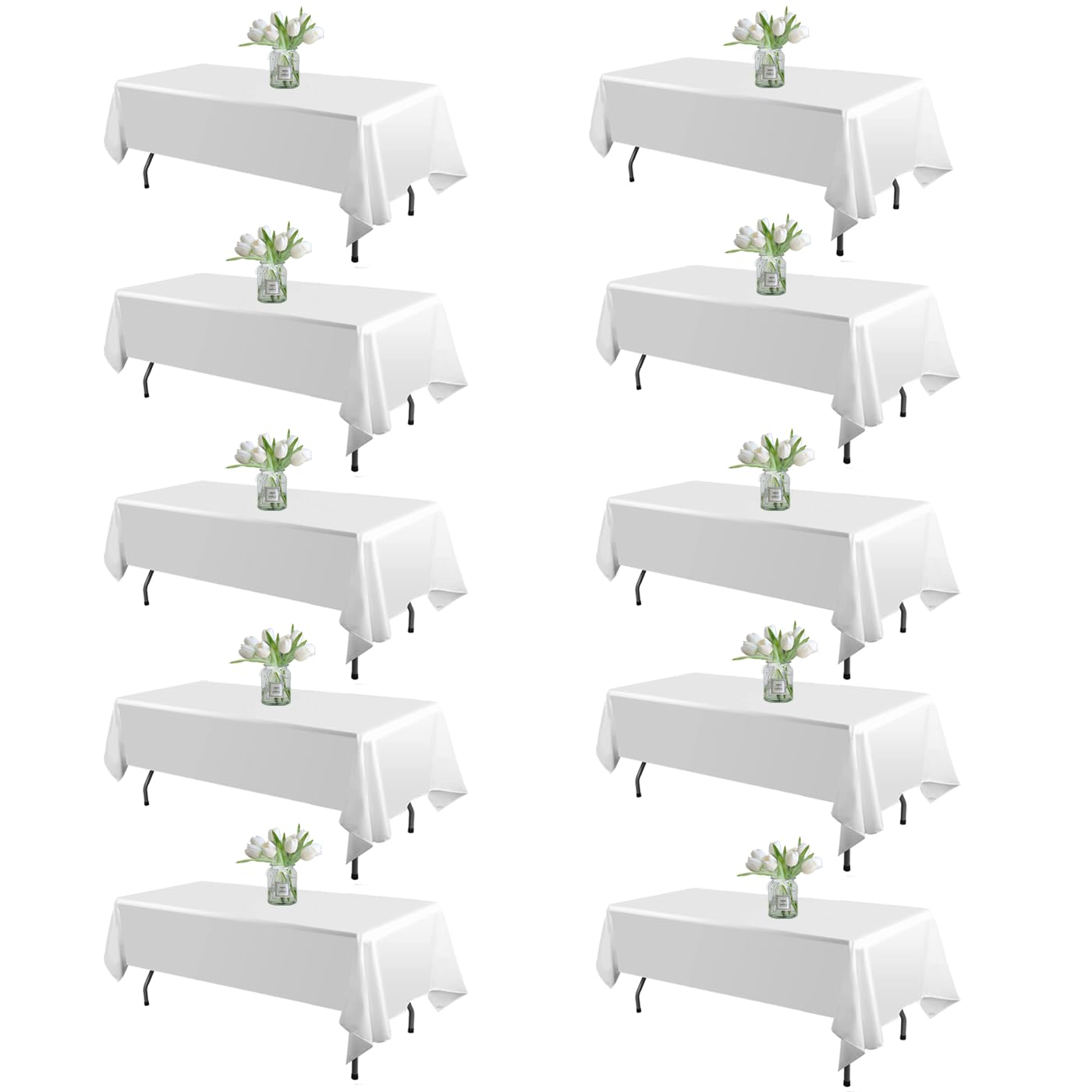 WIGENIUS nappe rectangulaire blanche vue avant présentant un rendu propre