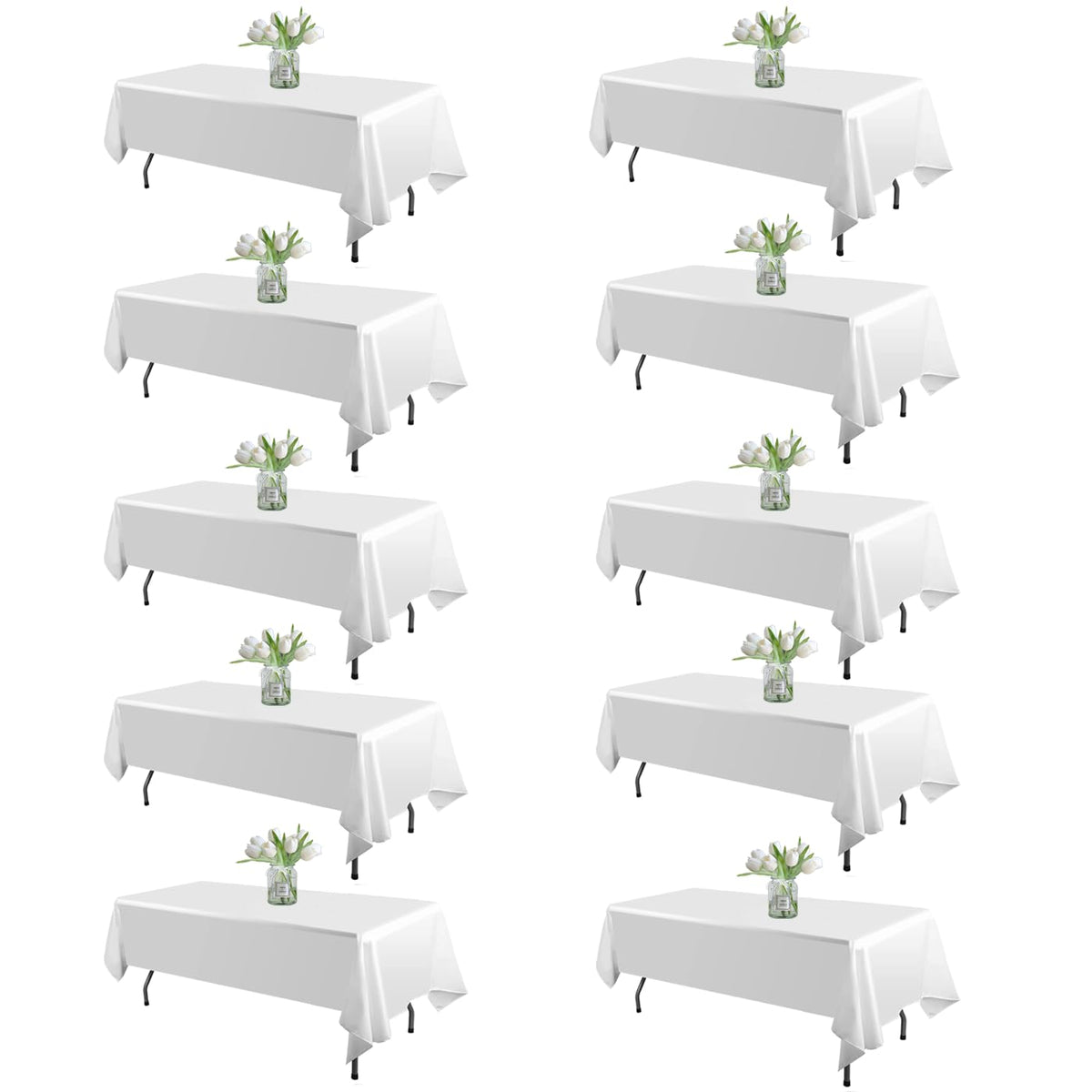 WIGENIUS nappe rectangulaire blanche vue avant présentant un rendu propre