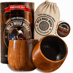 wild wood works verre face avant montrant design artisanal et élégance