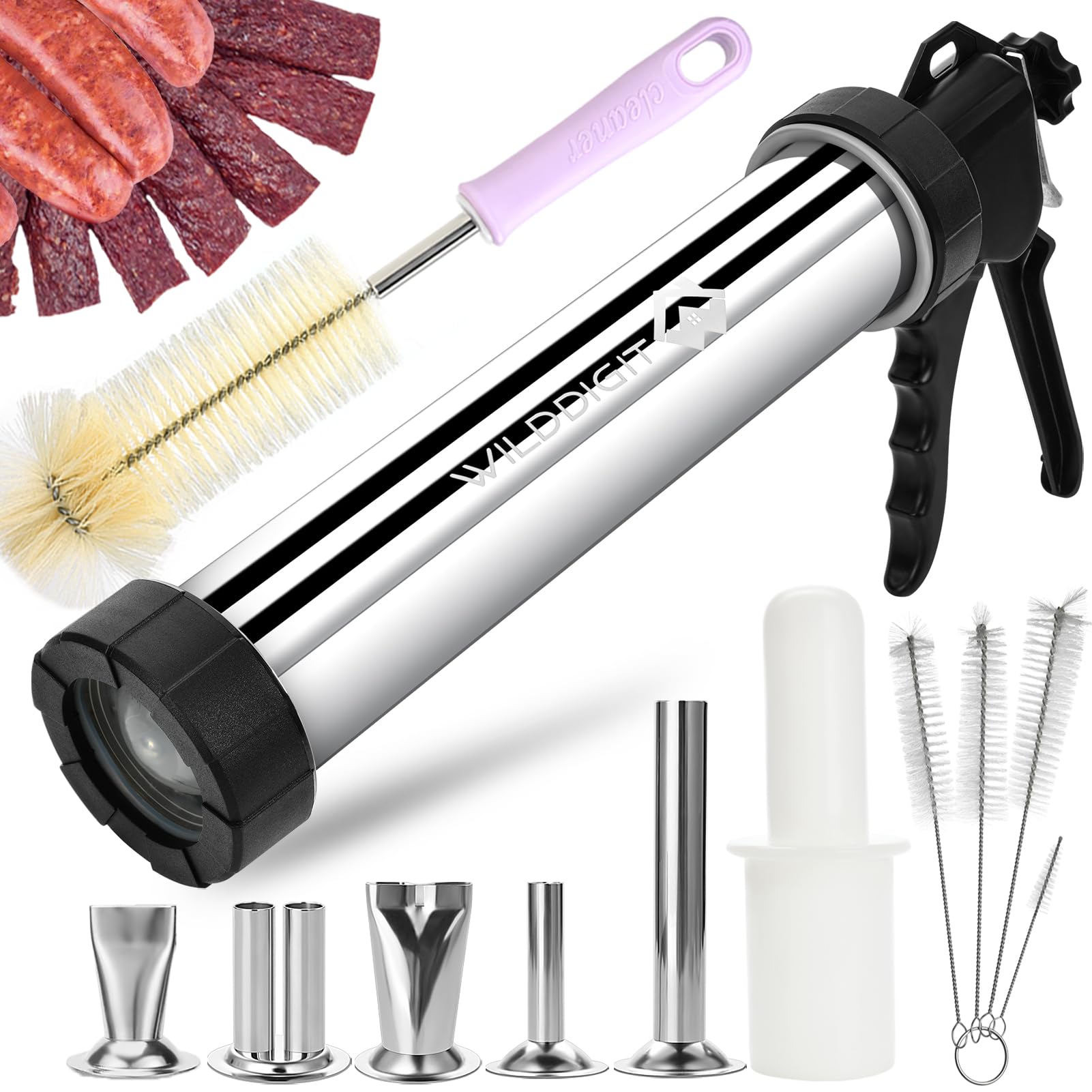 WILDDIGIT vue face du pistolet à jerky montrant solidité et finition