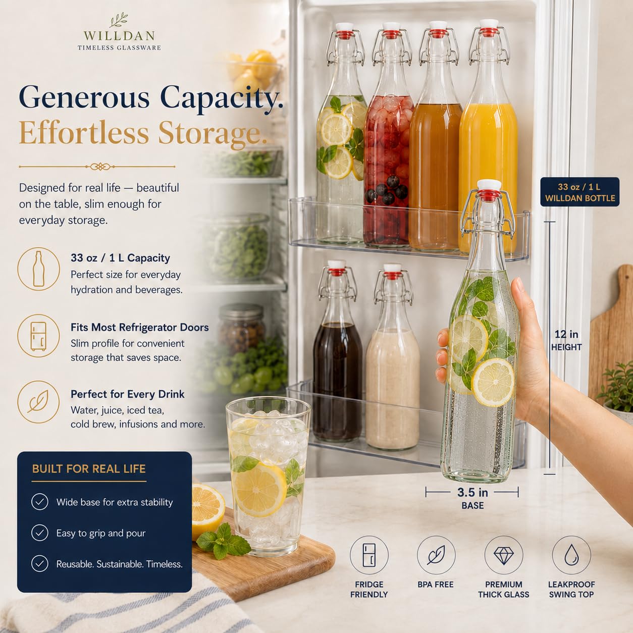WILLDAN bouteille contenant kombucha démontrant usage fermentaire