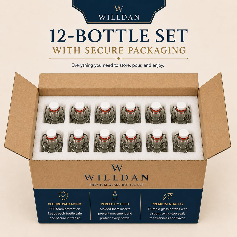WILLDAN flacon en usage pour kombucha montrant maintien de la carbonatation
