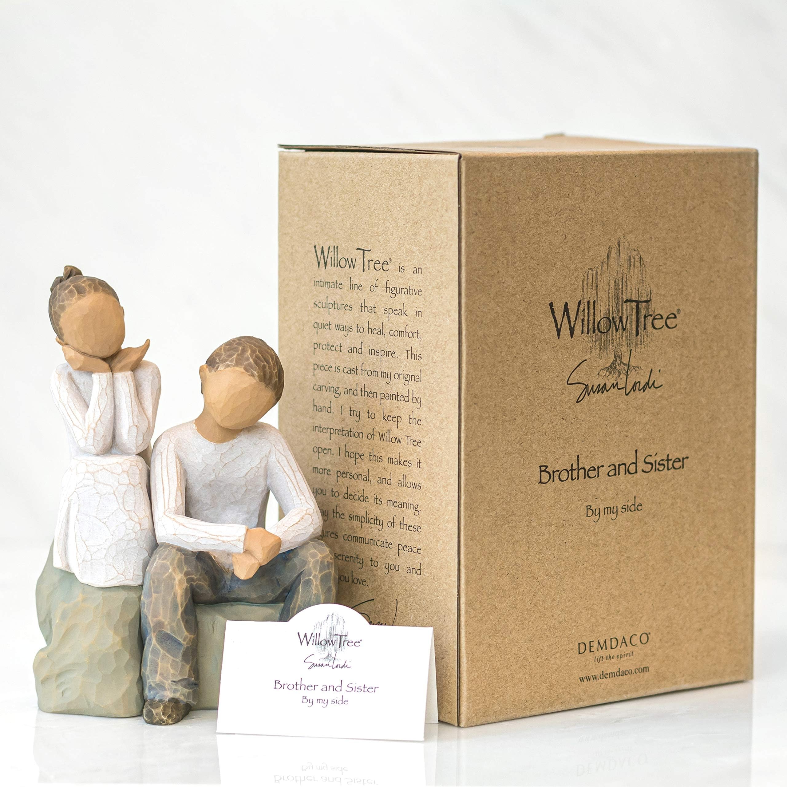 Willow Tree carte "By my side" incluse, message émotionnel incorporé