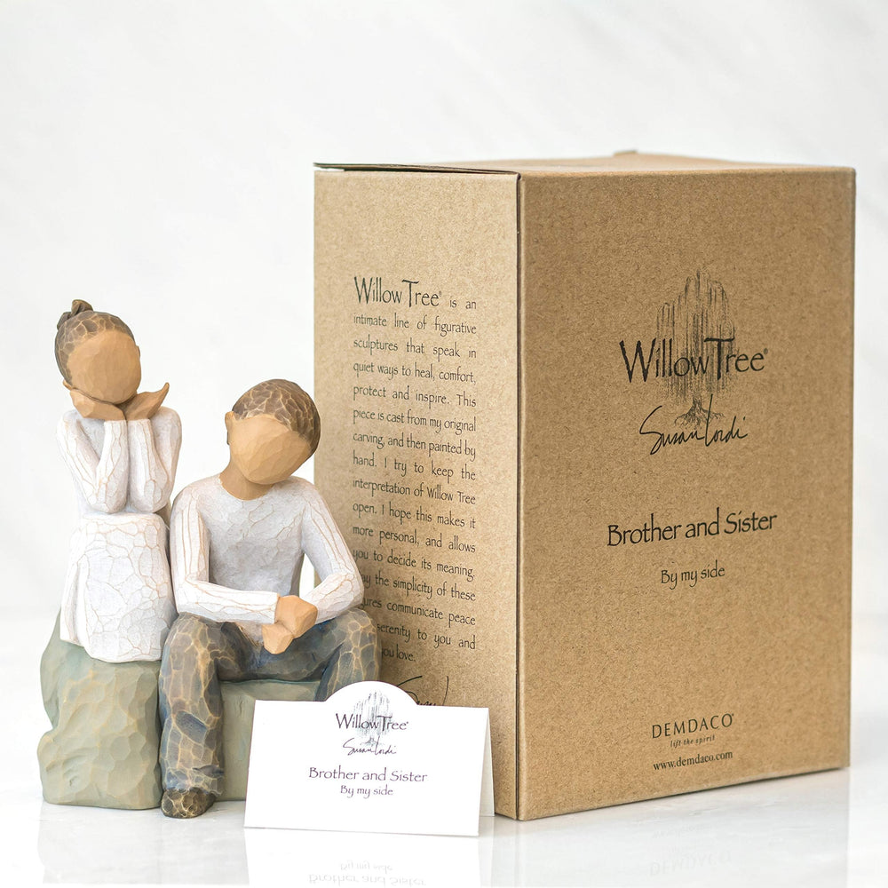 Willow Tree carte "By my side" incluse, message émotionnel incorporé