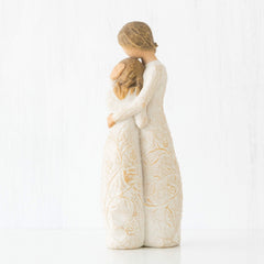 Willow Tree gros plan sur visages sculptés, expression douce et expressive
