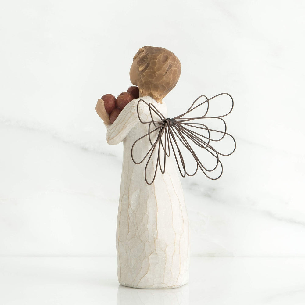 Willow Tree comparaison taille avec tasse, montre dimensions pratiques
