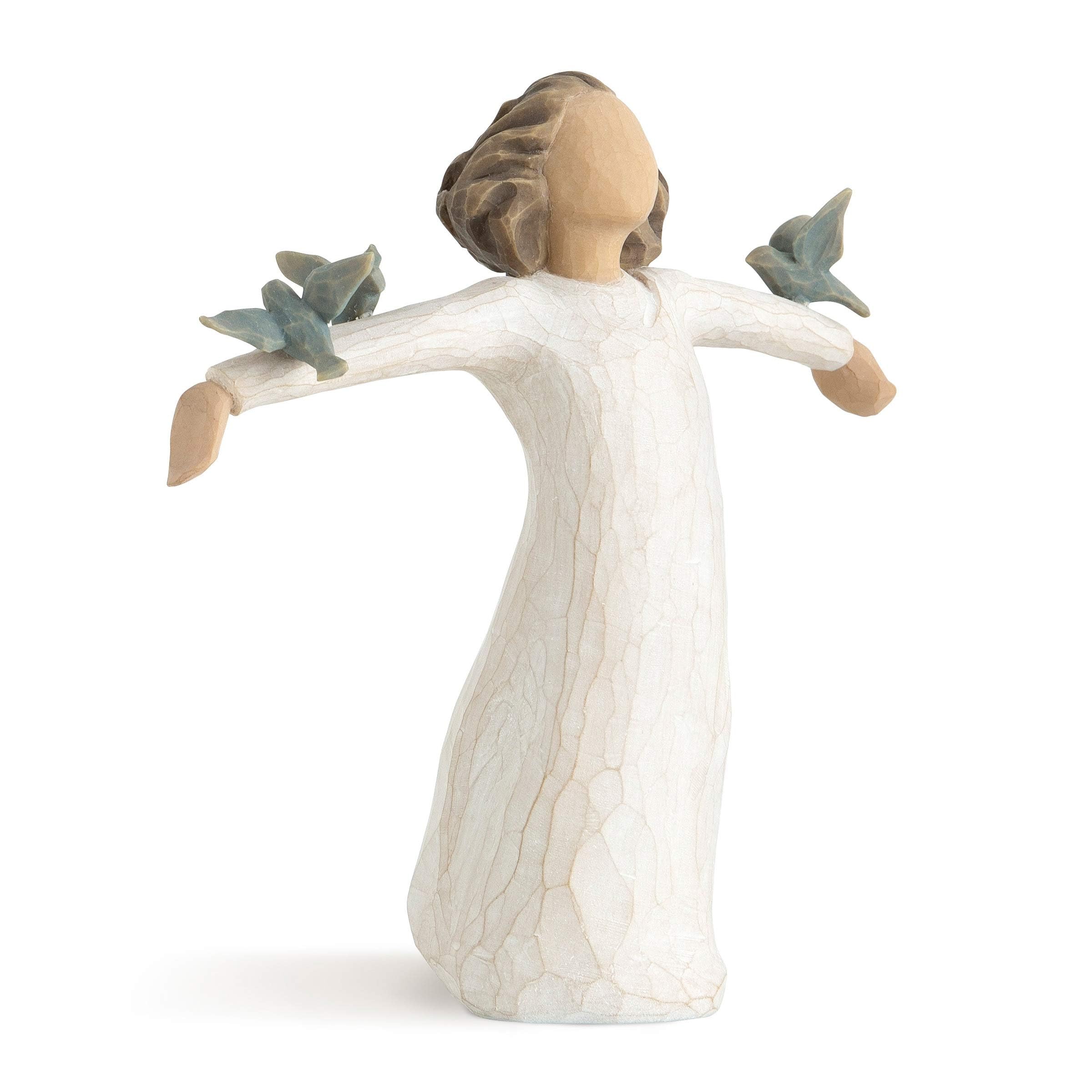 Willow Tree figurine face avant montrant posture ouverte et expression bienveillante
