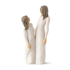 Willow Tree figurine vue de face exprimant liaison et réconfort