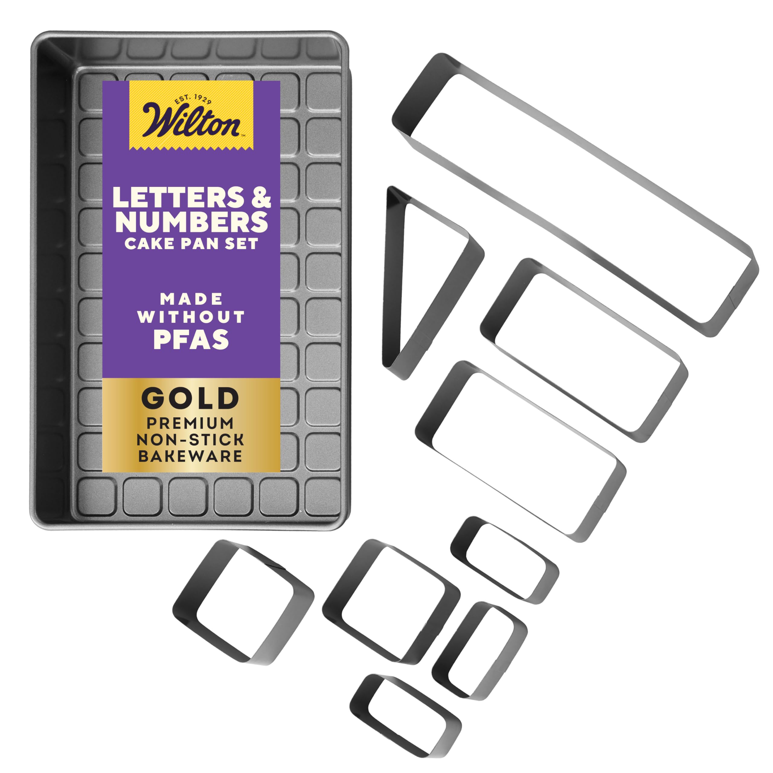 Wilton vue avant du coffret complet pour gâteaux personnalisés, praticité immédiate