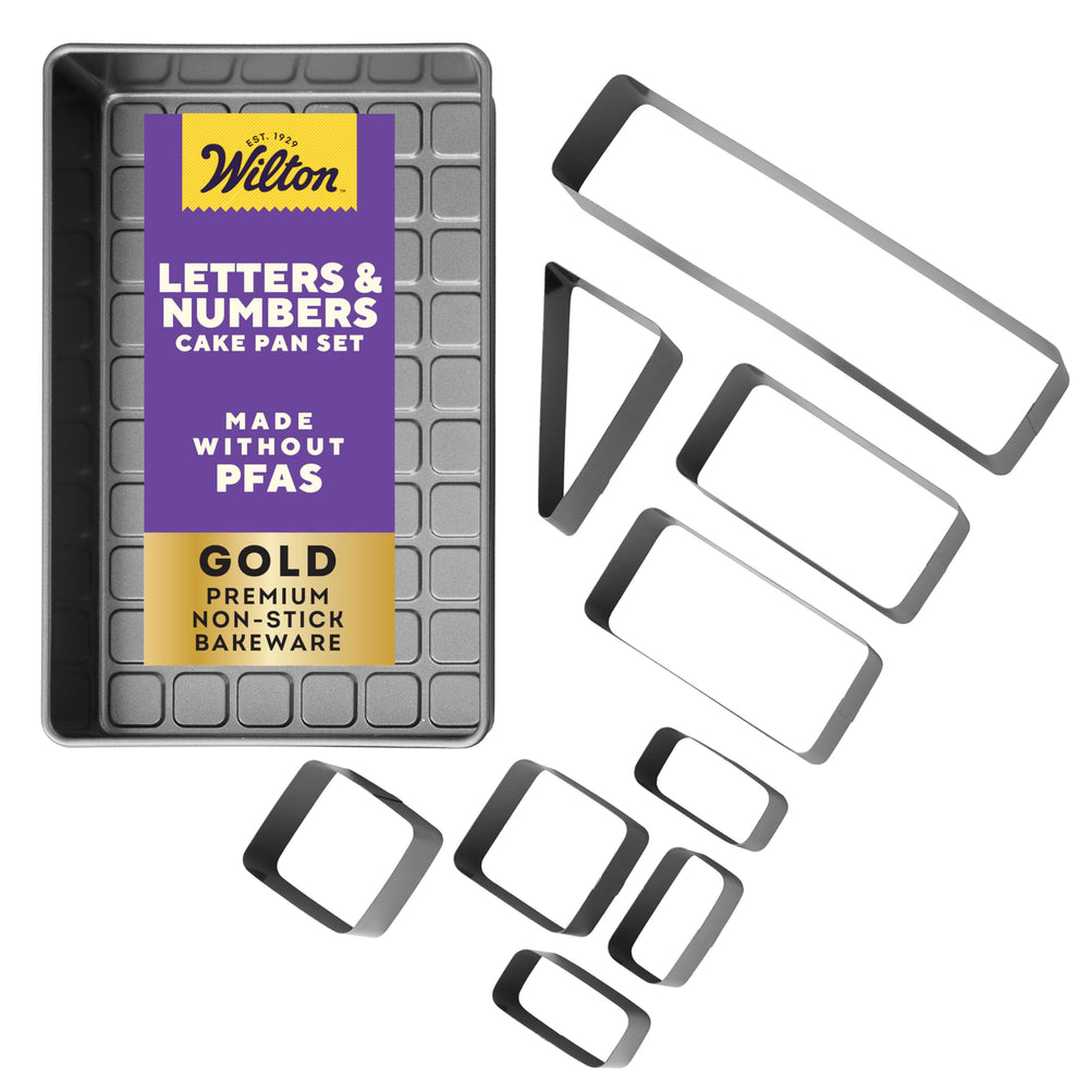 Wilton vue avant du coffret complet pour gâteaux personnalisés, praticité immédiate