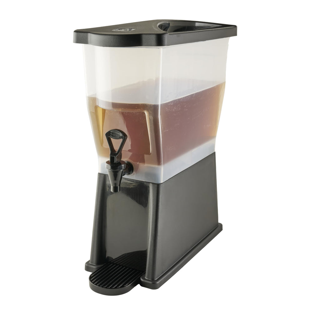 Winco vue avant du distributeur 3 gallons, gain de place visible