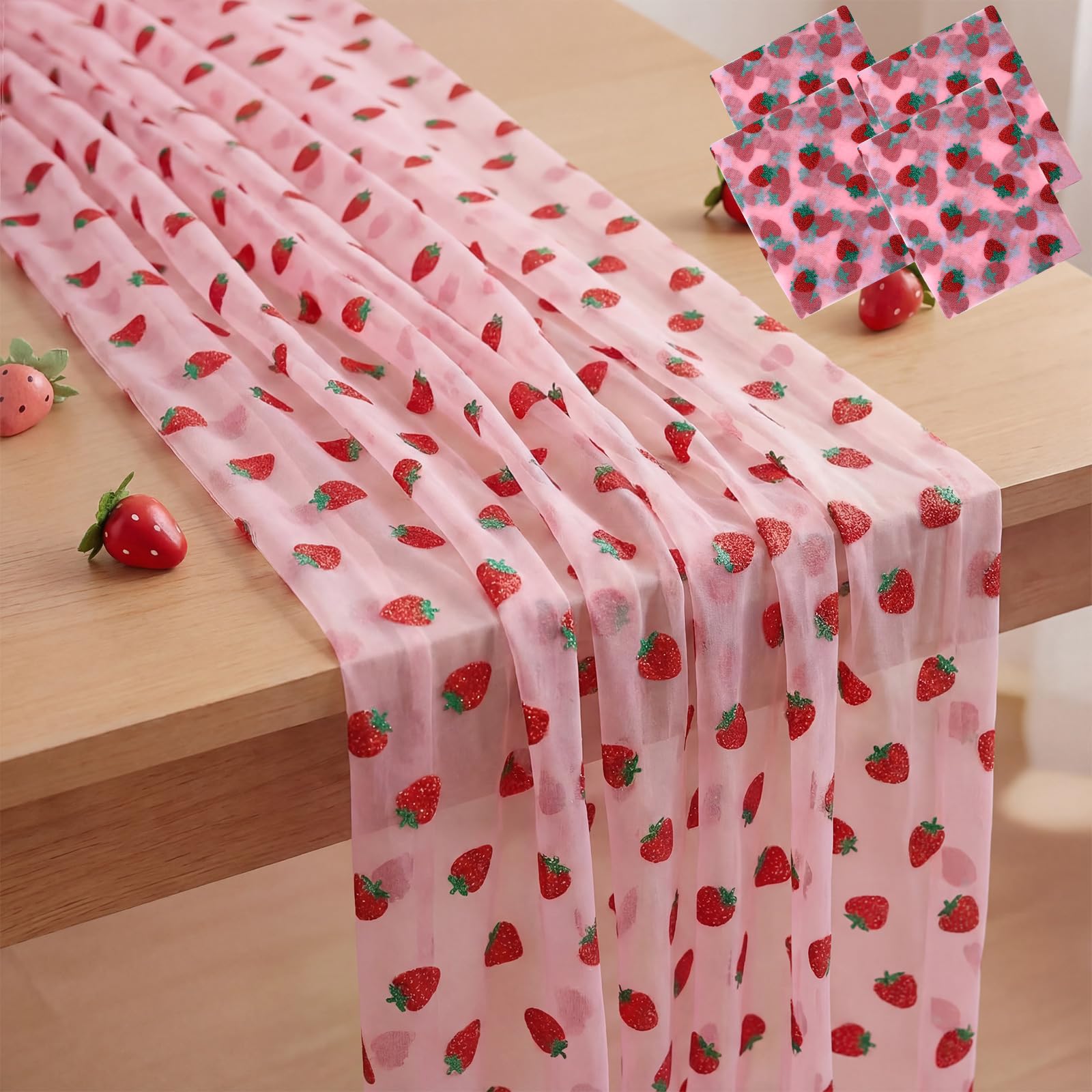 Windkream chemin de table face avant mettant en valeur l'effet pailleté